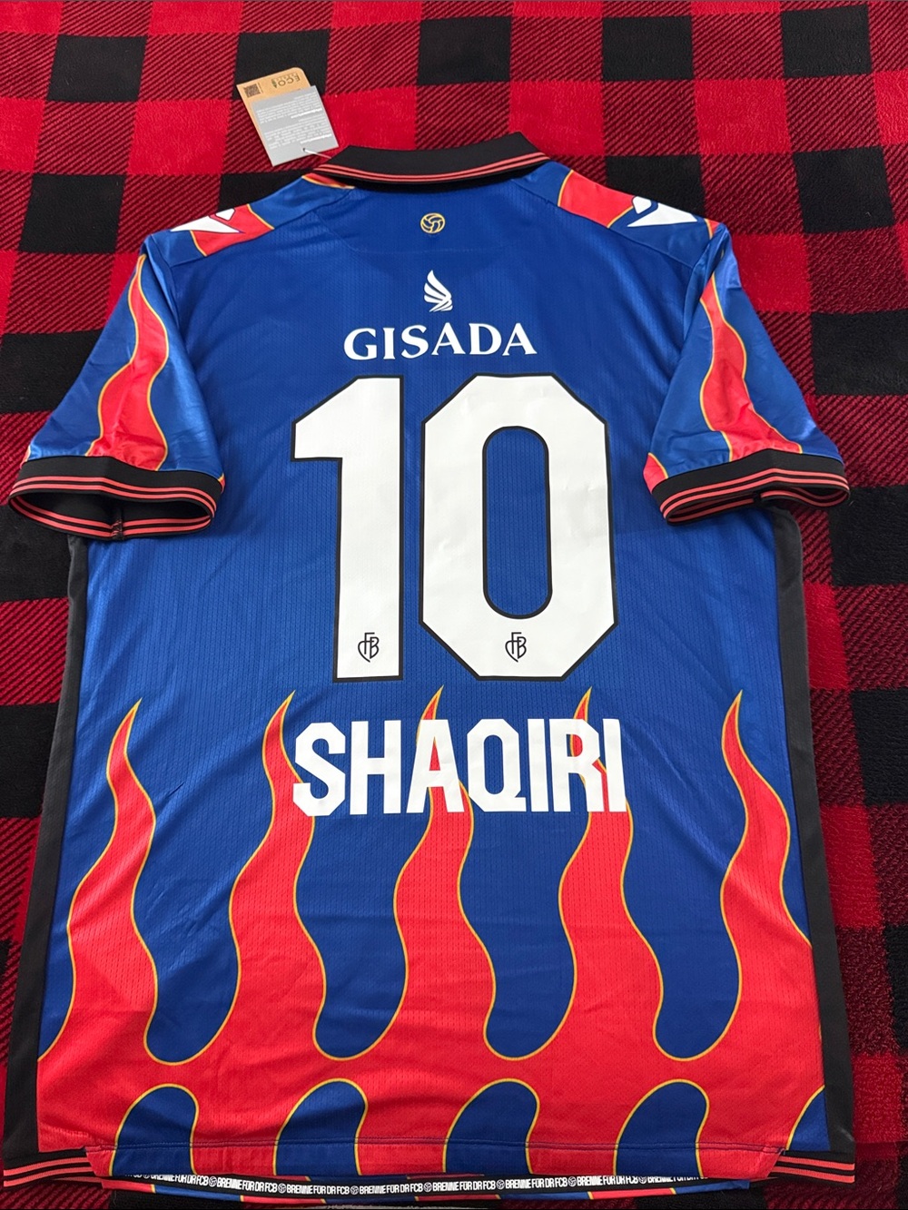 SUPER RARE FC Basel #10 Xherdan Shaqiri 2024-25 Macron Home Player Jersey